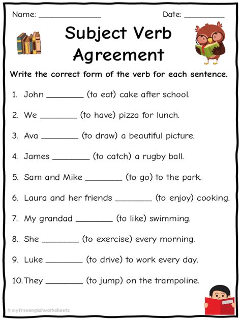 Subjective Verb Agreement: Solved Examples & Practice 